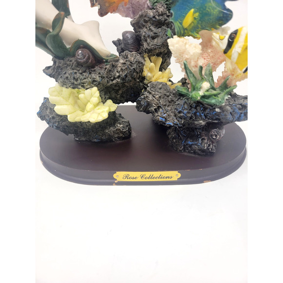 Dolphins and Sea life Statue Display Decoration - Rose Collections 12.5" - Picture 5 of 10